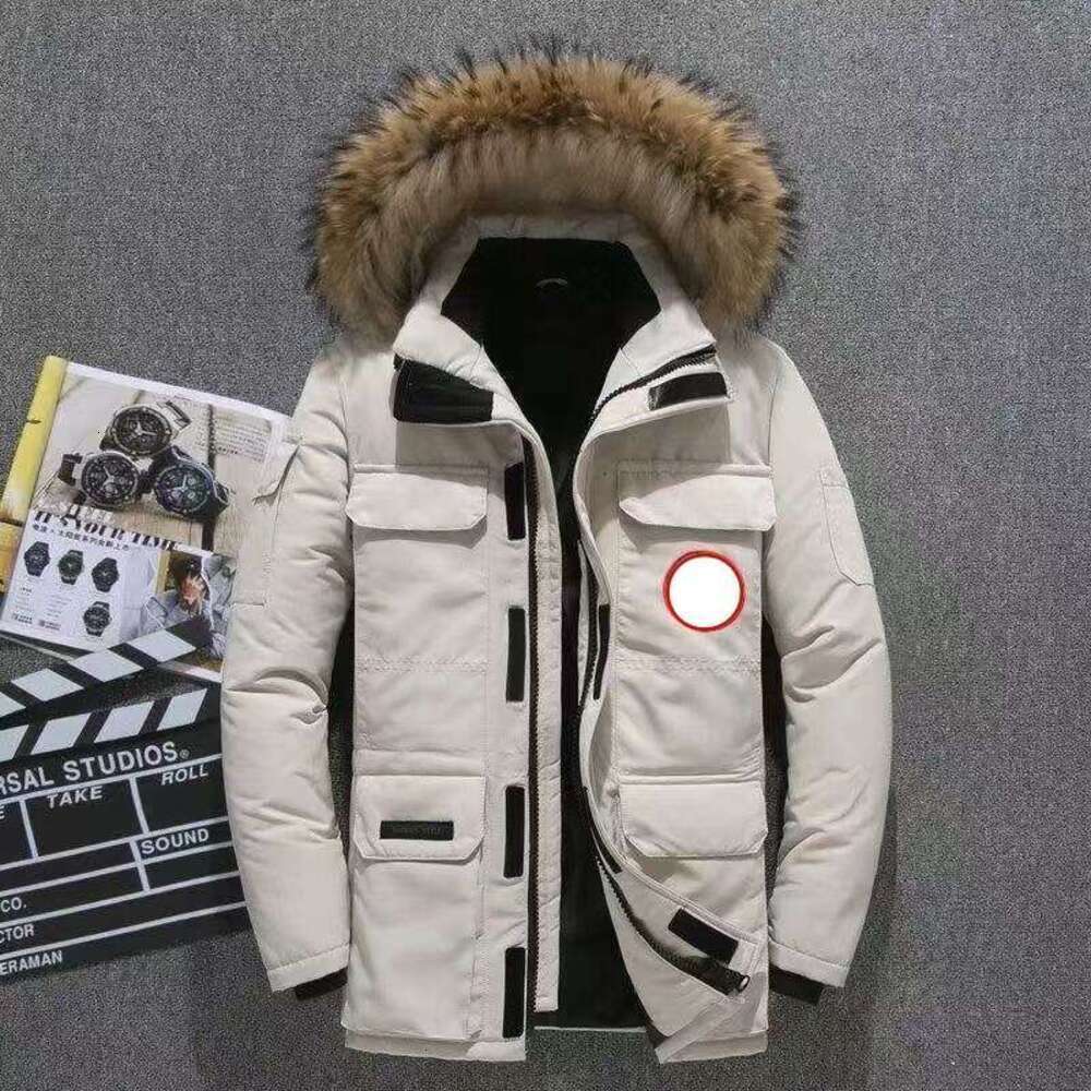 Canada Down Jacket Goosemen Jacekt Zip up Winter Down Jacket With Badge Canada Jacket Goosejackets Down Canada Jacket Canadian puffer White Duck Down Winter Coat Aa5