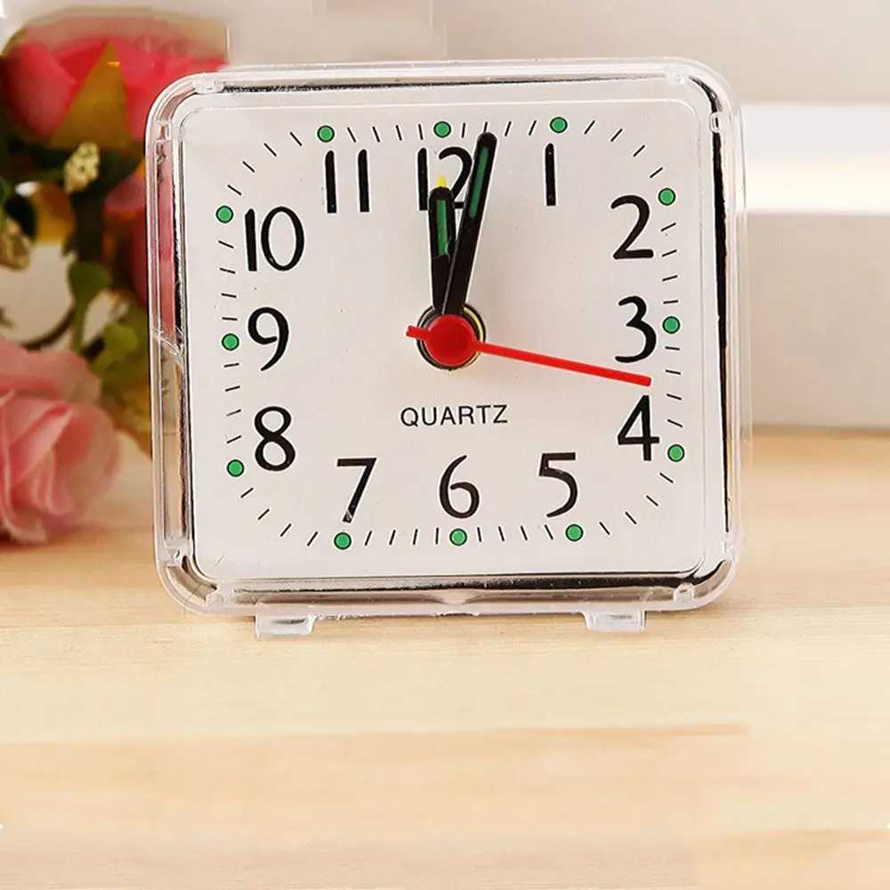 Bedside Small Alarm Clock Quartz Battery Square Candy Color Student Bedroom Alarm Clock Silent Table Clock For Child Desk Alarm M251205 - view 4