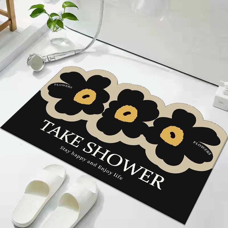 Soft diatom mud absorbent floor mat bathroom door entry non-slip foot mat toilet small carpet H251205