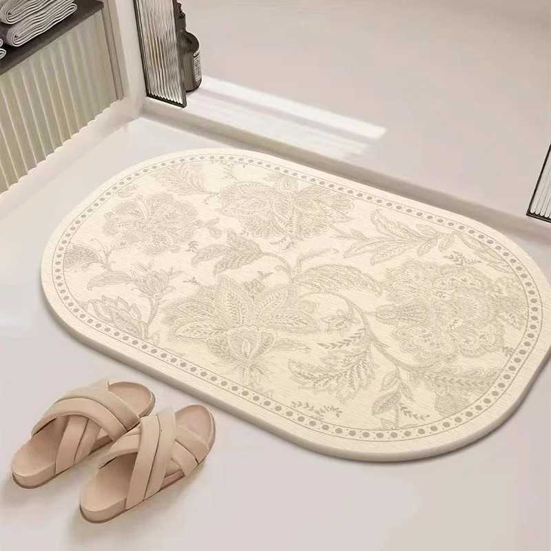 French diatom mud suction quick drying toilet floor mat toilet mat H251205