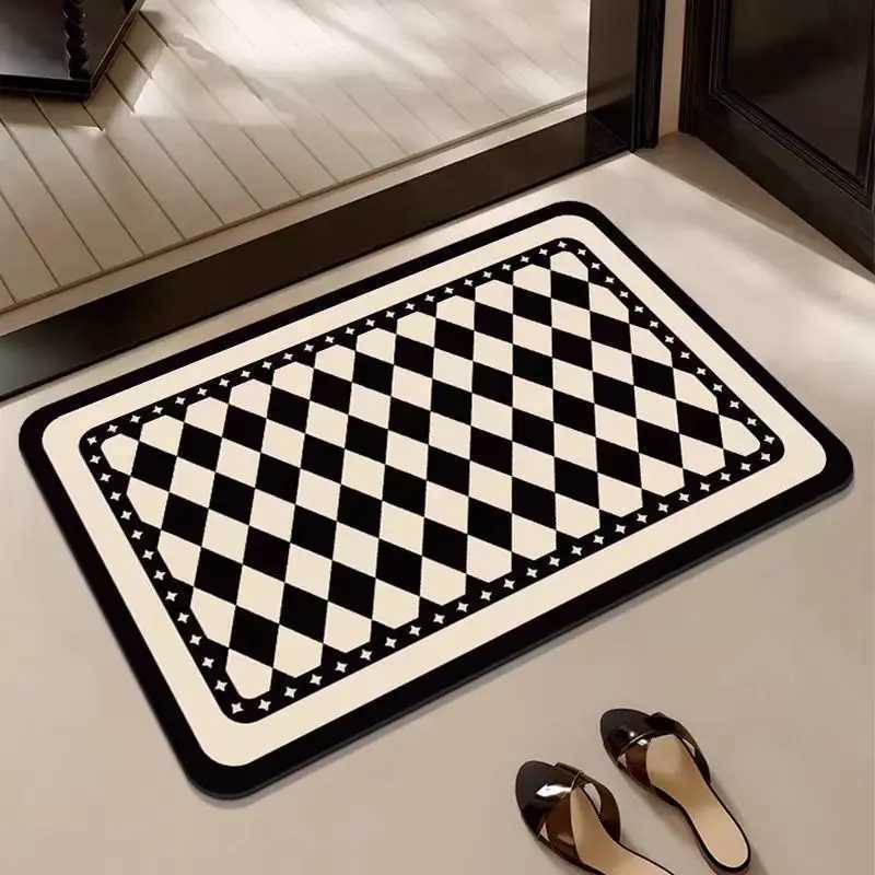 Diatom mud mat bathroom door floor mat custom water absorption non-slip scrubbable quick-drying foot pad entrance foot pad H251205