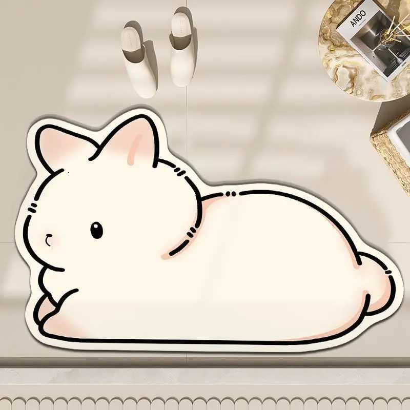 VIKAMA Diatomite Bathroom Kitchen Absorbent Door Rug Simple Anti-slip Water Absorbent Soft Bathroom Foot Mat H251205