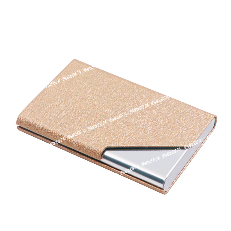 Business Card Holder Upgraded Leather Card Case Metal Slim Pocket Name Card Box RFID Blocking Business Cards Carrier with Magnetic Closure 10 Colors