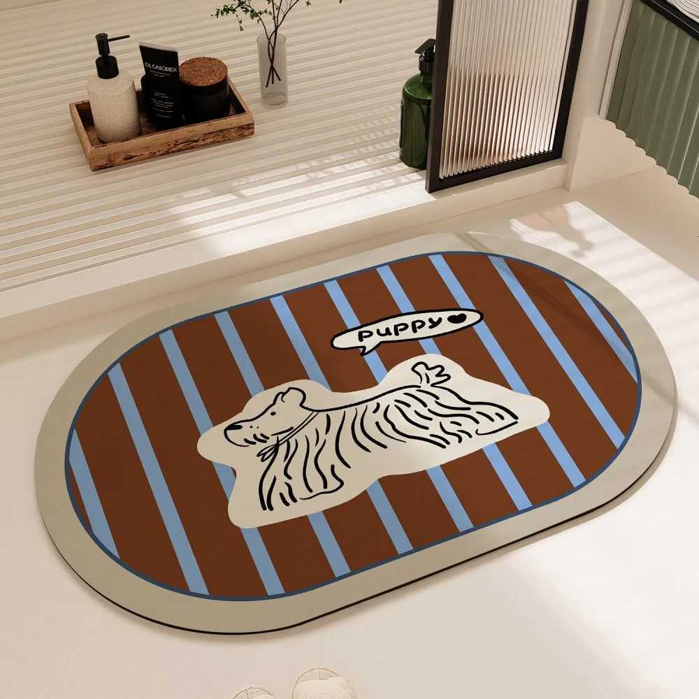 VIKMA Bath Mat Non-Slip Absorbent Carpet Rug for Bathroom Kitchen Quick-Dry Diatomite Doormat Home Decor H251205