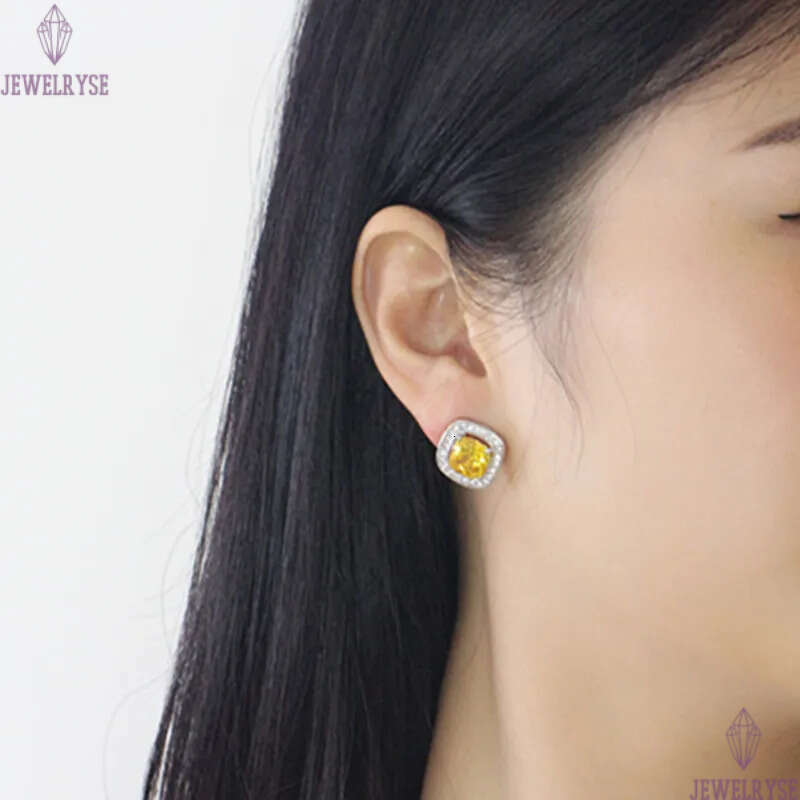 Top Grade Multicolor Square AAA Cubic Zirconia Earrings Stud Designer Copper Jewelry 16mm White Blue Red Diamond Silver Gemstone Earring For Women Gif