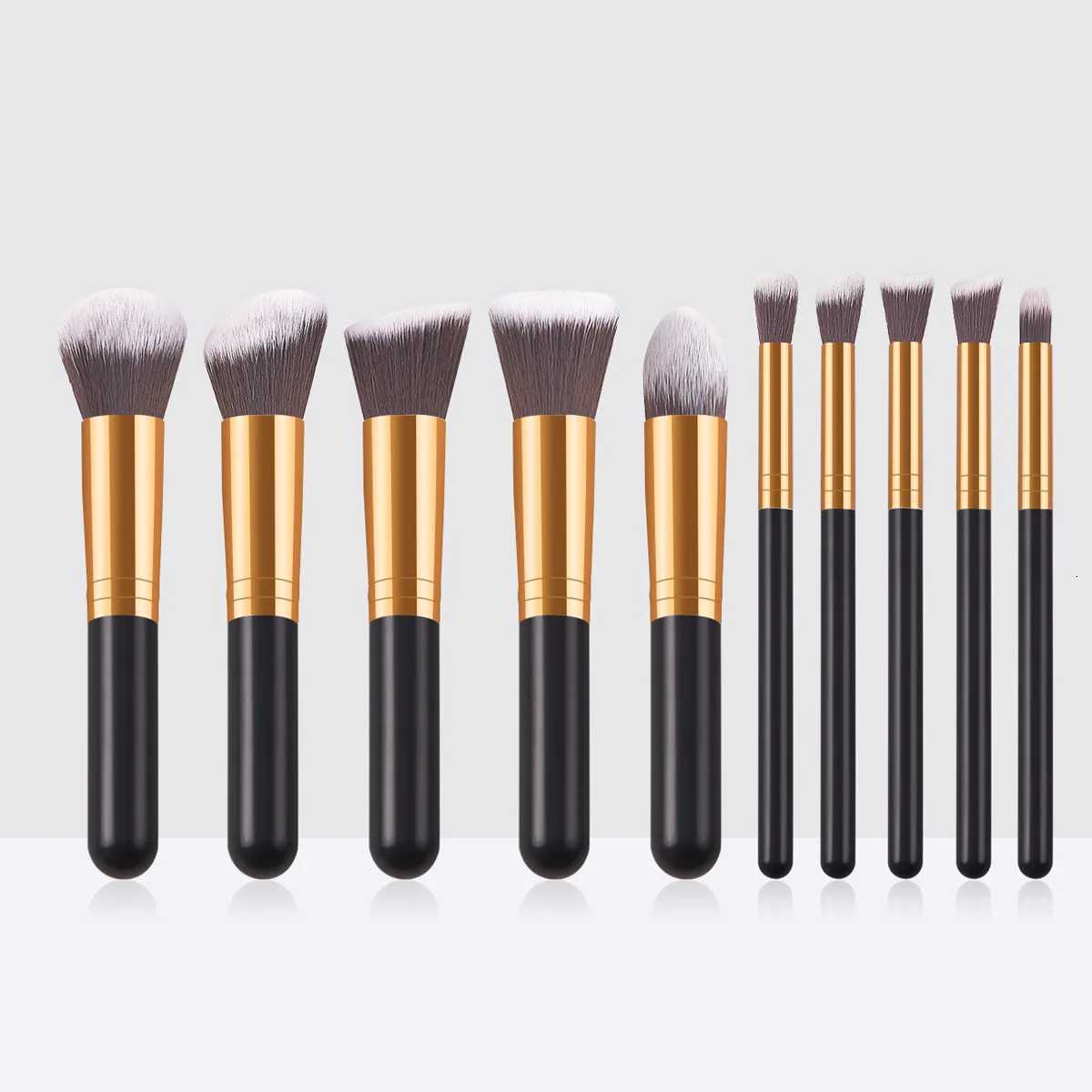 10PCs Minin Makeup Brush Set Cosmetict Makeup For Face Make Up Tools Women Beauty Professional Foundation Blush EyeshadowT251205
