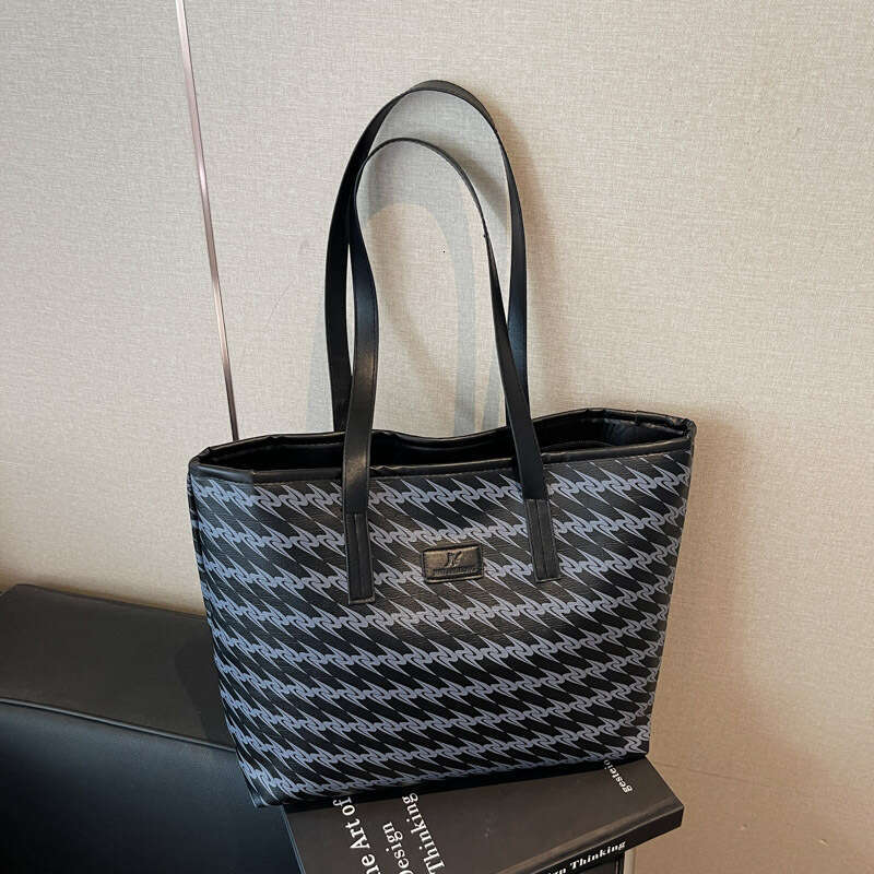 Tote for Women Large Capacity Niche Crossbody Printed College Student Class Commuter Shoulder Bag Handbag