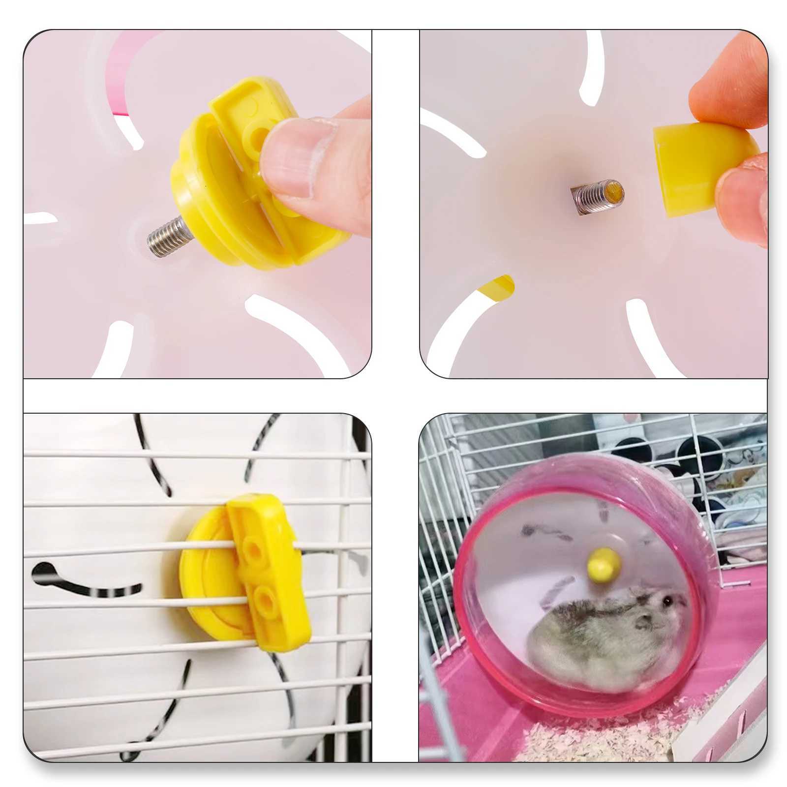 1 Pc Hamster Running Disc Toy Silent Golden Bear Guinea Pig Pet Exercise Wheel Small Pet Rotating Jogging Wheel Cage Accessories M251205
