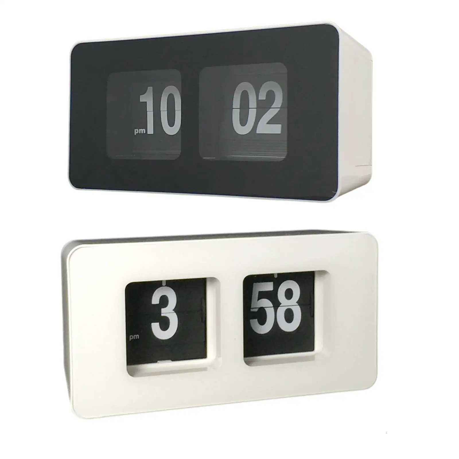 Automatic Flip Clock Battery Operated Desk Clock Table File Down Wall Clock Non Ticking Silent Sweep for M251205 - view 4