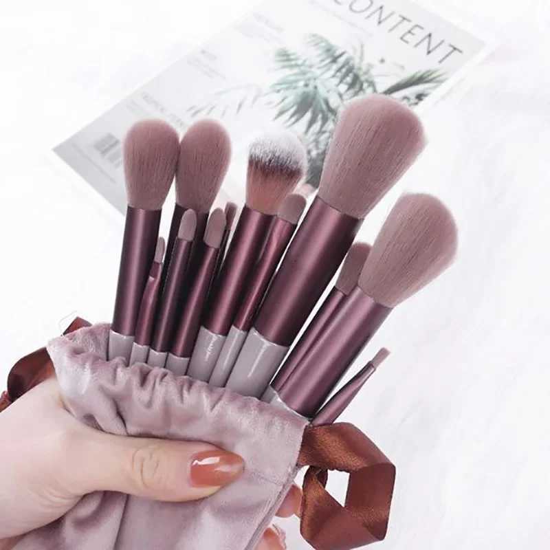 13pcs Makeup Brush Set Soft Fluffy Professiona Cosmetic Foundation Powder Eyeshadow Kabuki Blending Make Up Brush Beauty ToolT251205