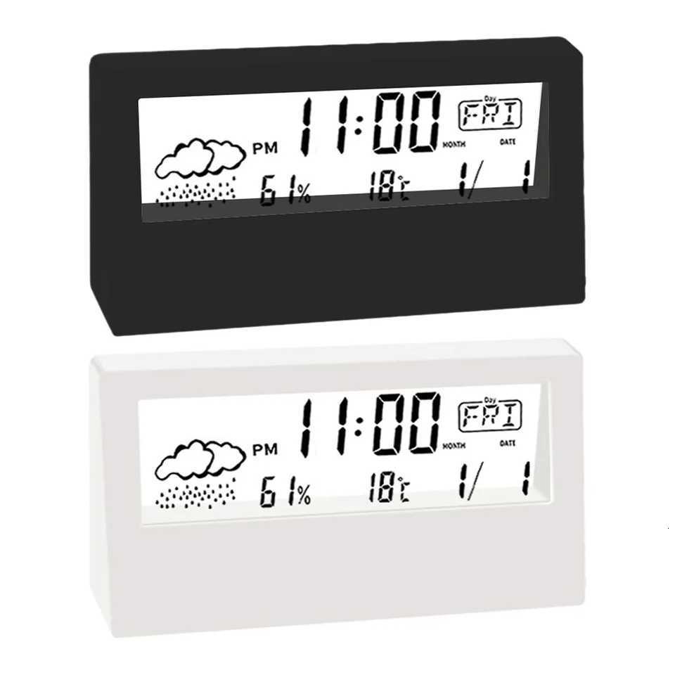 Thermo-Hygrometer Clock Creative Weather Display Electronic Alarm CLock Bedhead Electronic Clock Temperature And Humidity M251205 - view 5