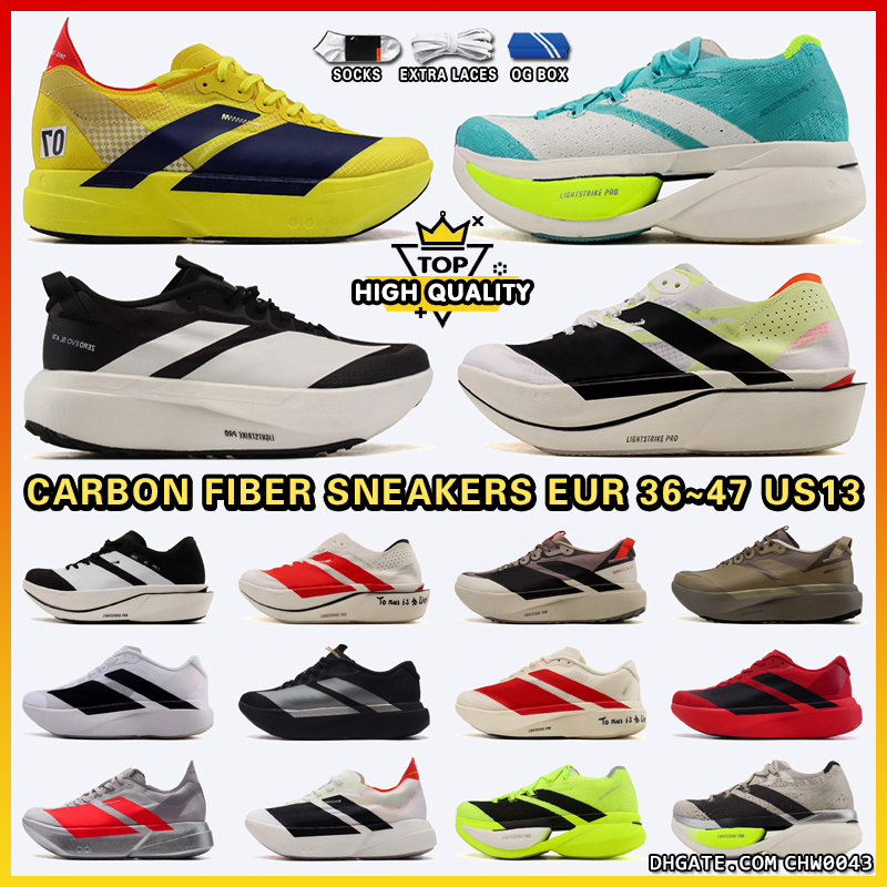Designer Zeros Pro 4 5 Evo 1 Men Women Carbon Fiber Marathon Running Shoes EVO SL ATR Sneaker Black White Silver Cream Sweet Cream X 3 Strung Trainers Sports Shoes us4-12.5