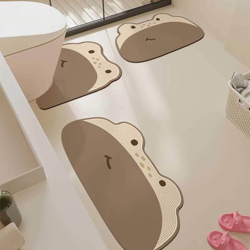 VIKAMA 3PCS Bathroom Toilet Floor Mat For Entry Door Cartoon Style Anti-Slip Water-Resistant Carpet For Home Decoration H251205