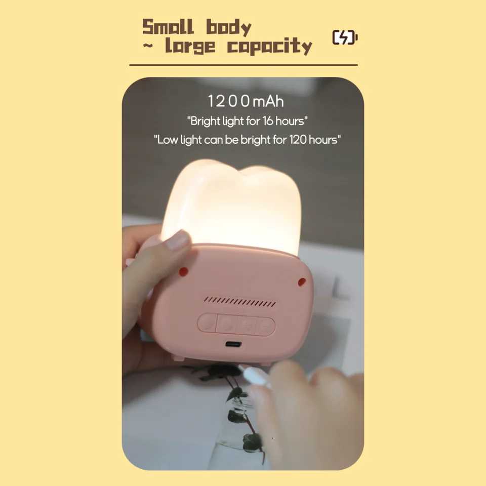 1pc new LED toaster alarm clock creative cartoon nightlight with timing function ins wind bedside decoration M251205 - view 3