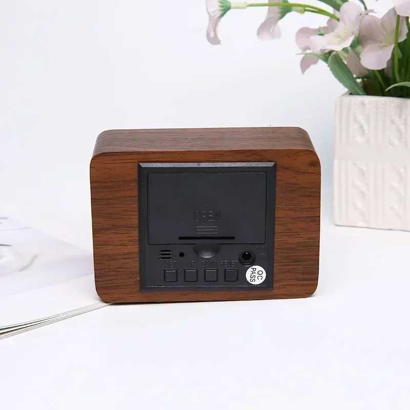 LED Wooden Alarm Watch Table Voice Control Digital Wood Despertador USB/AAA Powered Electronic Desktop Clocks M251205 - view 5