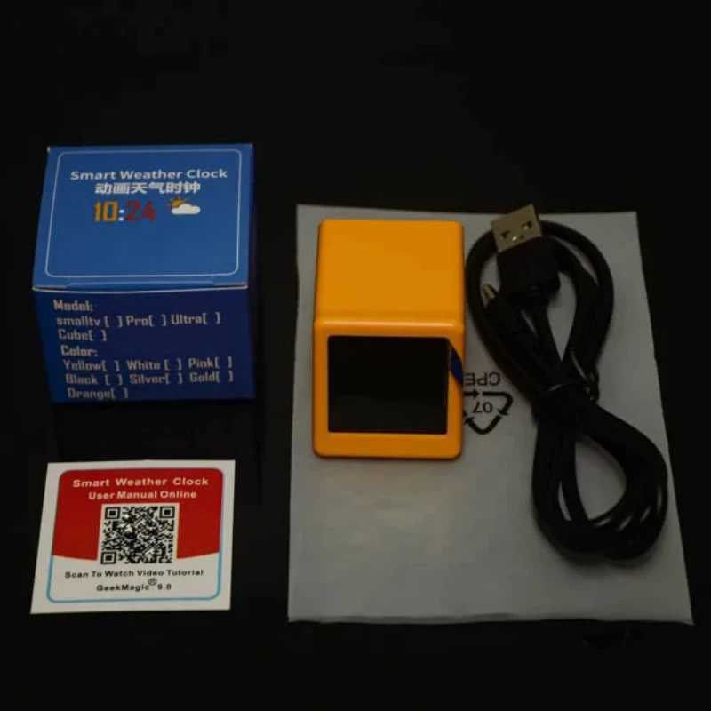 Small Portable Smart Wifi Weather Station Display Weather Temperature Humidity Time Alarm Clock Hone Desktop Decoration M251205 - view 7