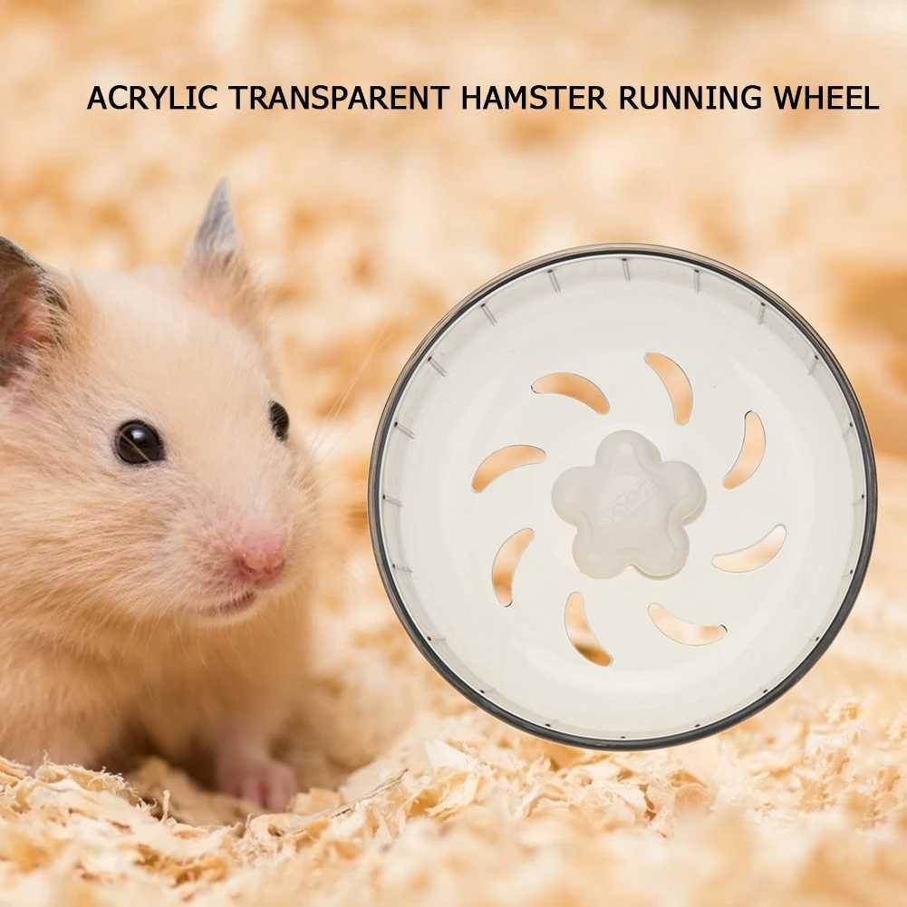 Transparent Hamster Toys Small Pet Running Wheel Treadmill Silent Running Wheels M251205