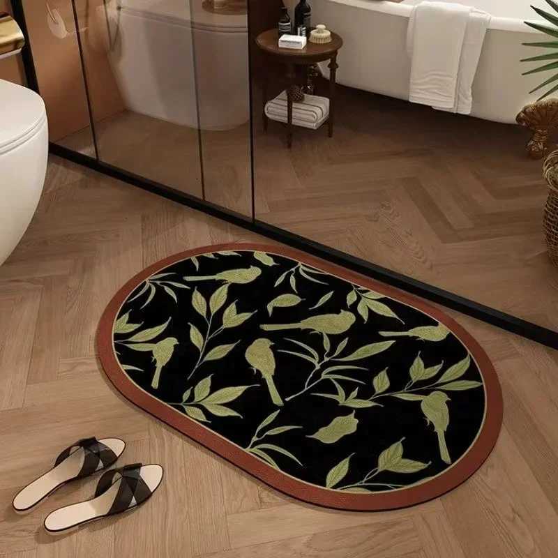Super Absorbent Bathroom Mat Non-Slip Diatom Mud Toilet Pad Quick-Drying Floor Mat Home Bath Mat Shower Rug H251205