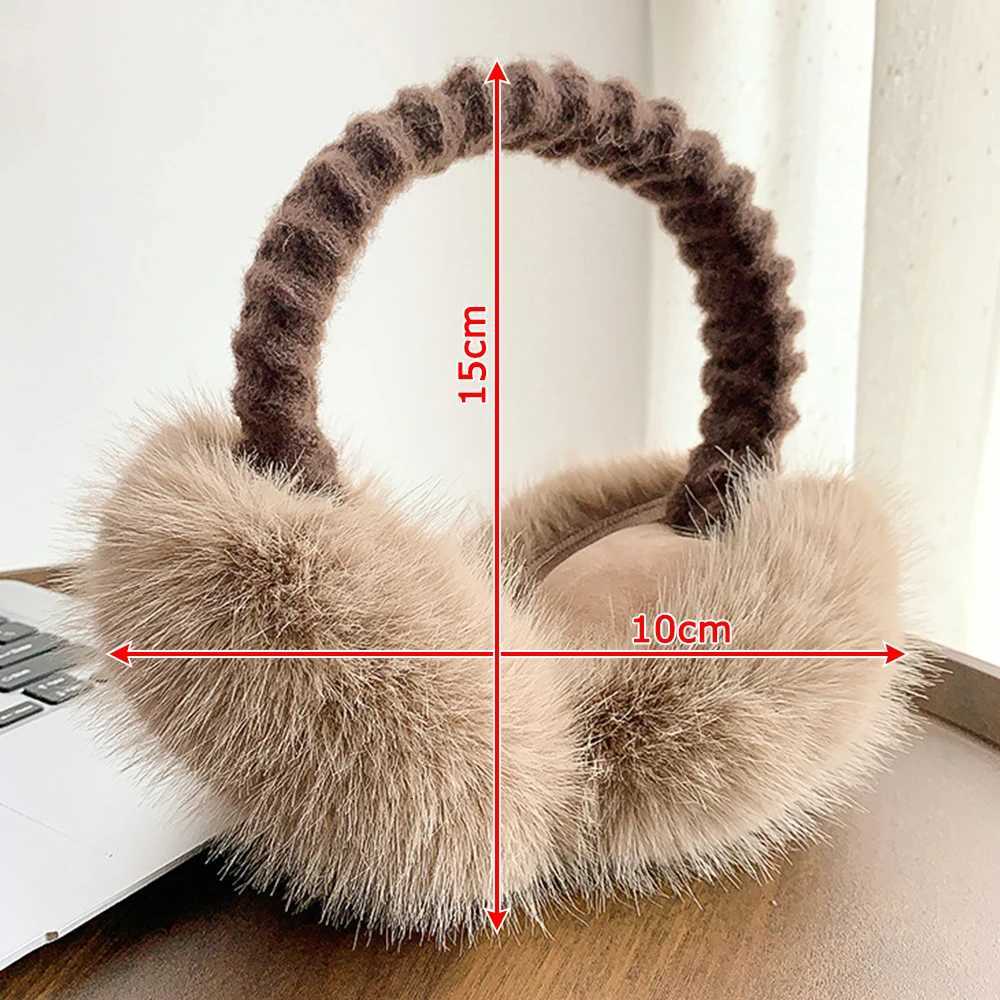 Plush Ear Muffs Soft Hair Bands Ear Cover Keep Warm Cold Protection Warm Earmuffs WomenXJ251205 - view 7