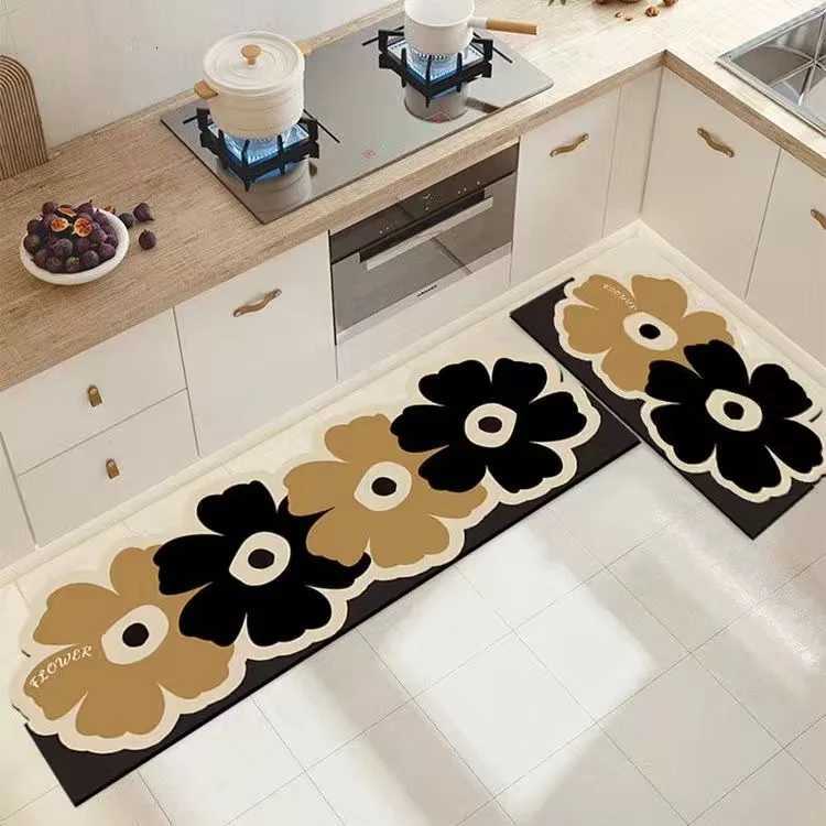 New Kitchen Super Absorbent Bathroom Floor Mat Diatom Mud Pad Bath Pad Anti-Slip Carpet Mats Wipeable Wash Long Strip Carpet H251205