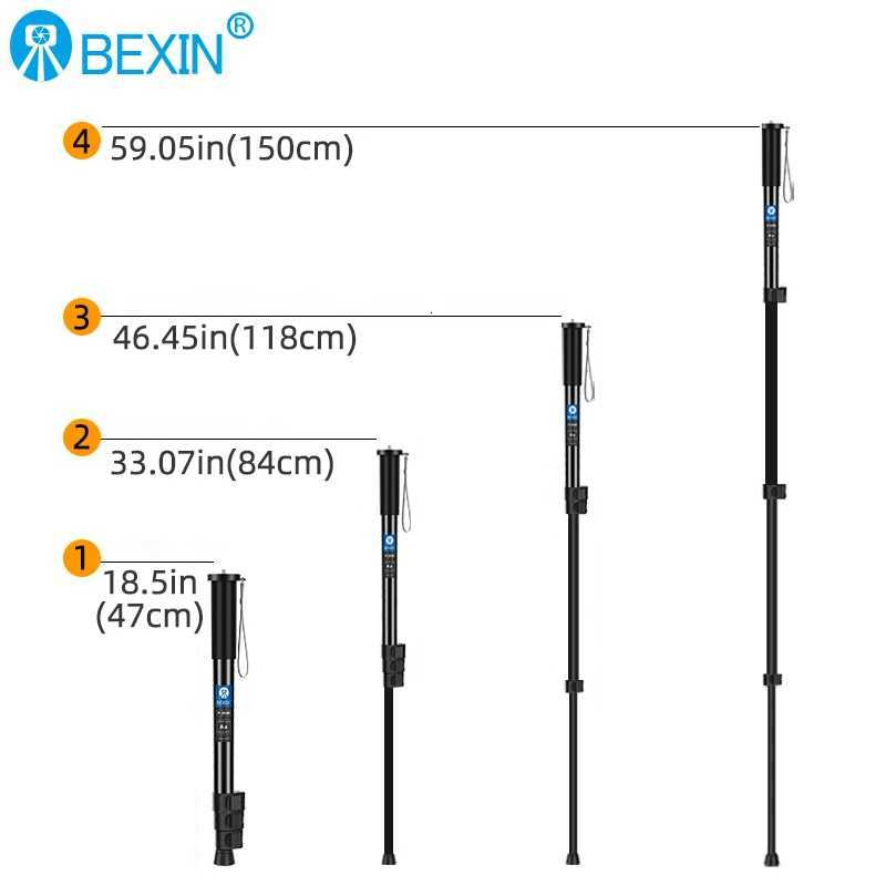 BEXIN Lightweight Monopod Aluminium DSLR Camera Tripod Camera Mount Adapter Support Monopod For Camera M251205