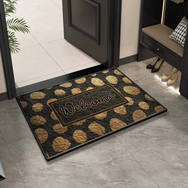 Leopard Print Welcome Entrance Doormat Washable Indoor Outdoor Carpet Non-Slip Hallway Bath Rug Home Decoration Carpet H251205