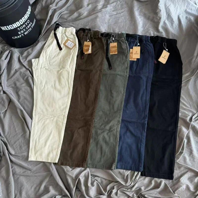 Men's Pants Japanese Gramicci Casual Loose Straight Men Women High Quality Versatile Mountain Climbing Functional Belt Waist Trousers
