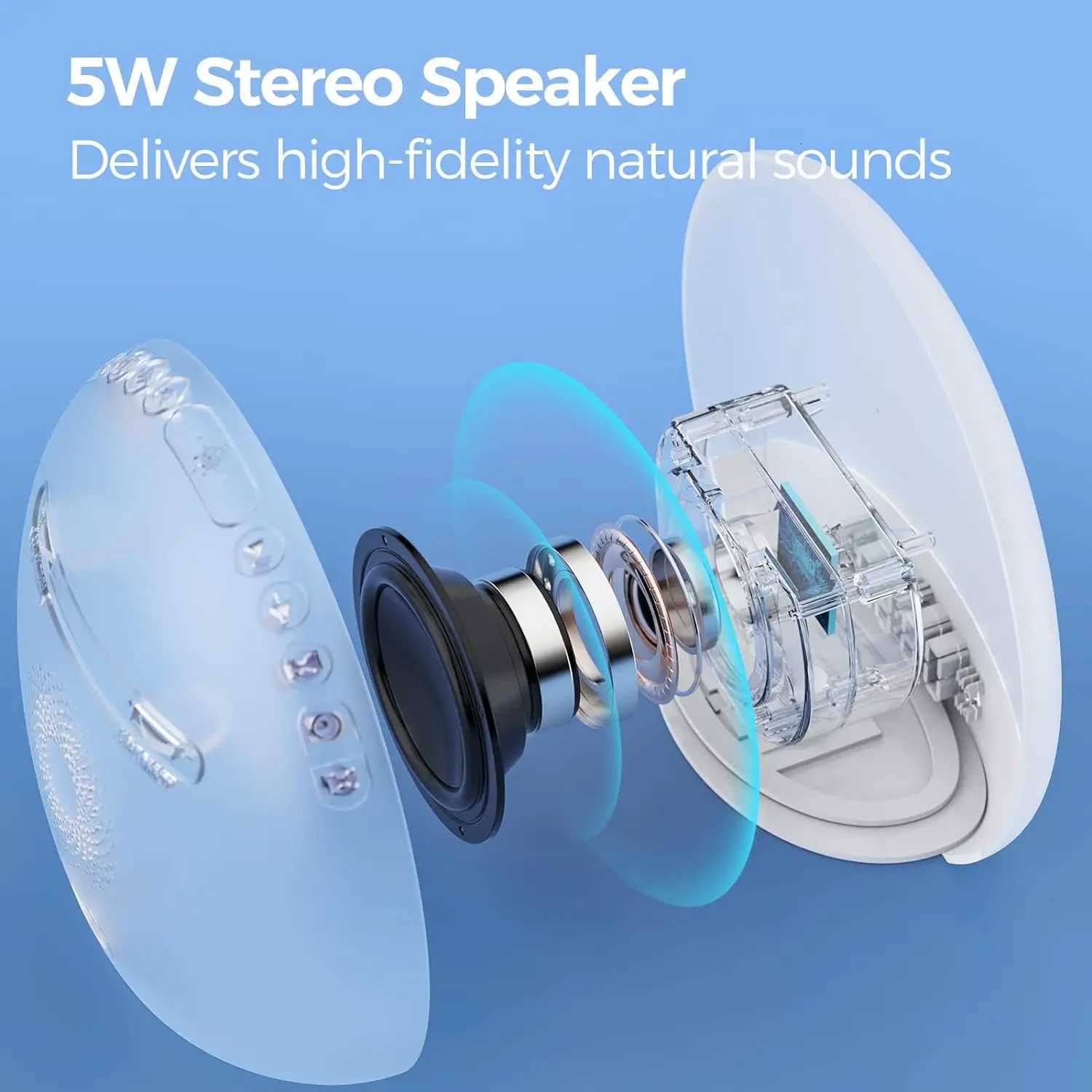 Awakening Wake Up Sunrise Alarm Clock Table Clock Dimmable with 3 Ring 8 Nightlight 26 Sound Sleep Timer Night Light M251205 - view 7