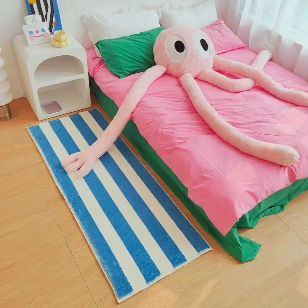 VIKAMA Simple Style Bedroom Rug Room Decoration Girls Bed Mat Home Decoration Soft Plush Strip Area Rug H251205