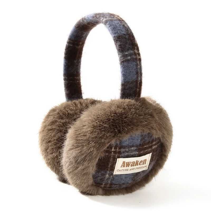 Winter Warm Fold Ear Muff Plaid Fur Thick Ear Protect Earmuffs for Women Fashionable Skiing Riding Earmuffs LadyXJ251205 - view 5