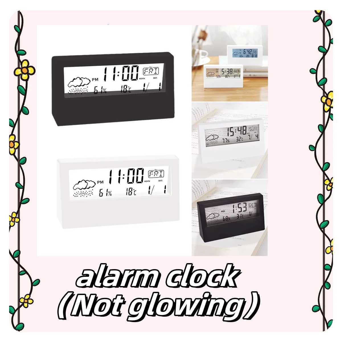 LED Thermo-Hygrometer Clock Creative Weather Display Electronic Alarm CLock Desktop Table Decor For Living Room Bedroom M251205 - view 7