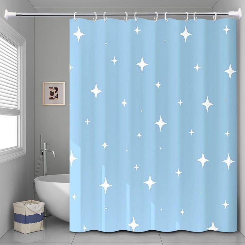 YL-37887 Bathroom Shower Curtain Waterproof and Mildew-proof Set, No Drill Required, Partition Curtain, Hanging Curtain, High-end Bathroom Curtain