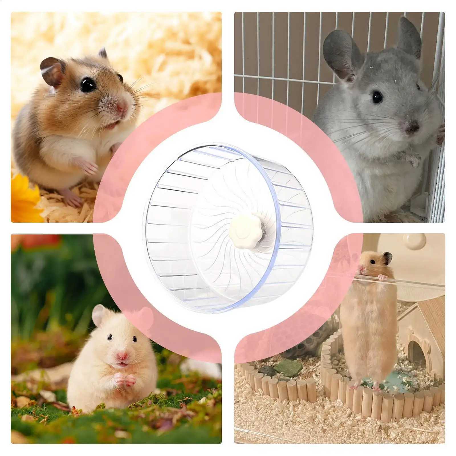 Large Silent Hamster Wheel Smooth Edge Crystal Running Wheel Gerbil Hedgehog Pet Exercise Wheels Fitness Toys M251205
