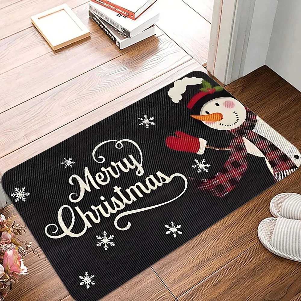 Christmas Snowman Welcome Mat Floor Rug Washable Bedroom Kitchen Entrance Doormat Home Decor Carpet H251205