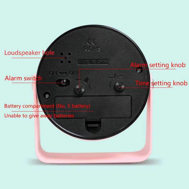 1pc Creative Metal Small Alarm Clock Student Specific Silent Desktop ClockMinimalist Quartz ClockFor Room Desk Office Decor M251205 - view 3