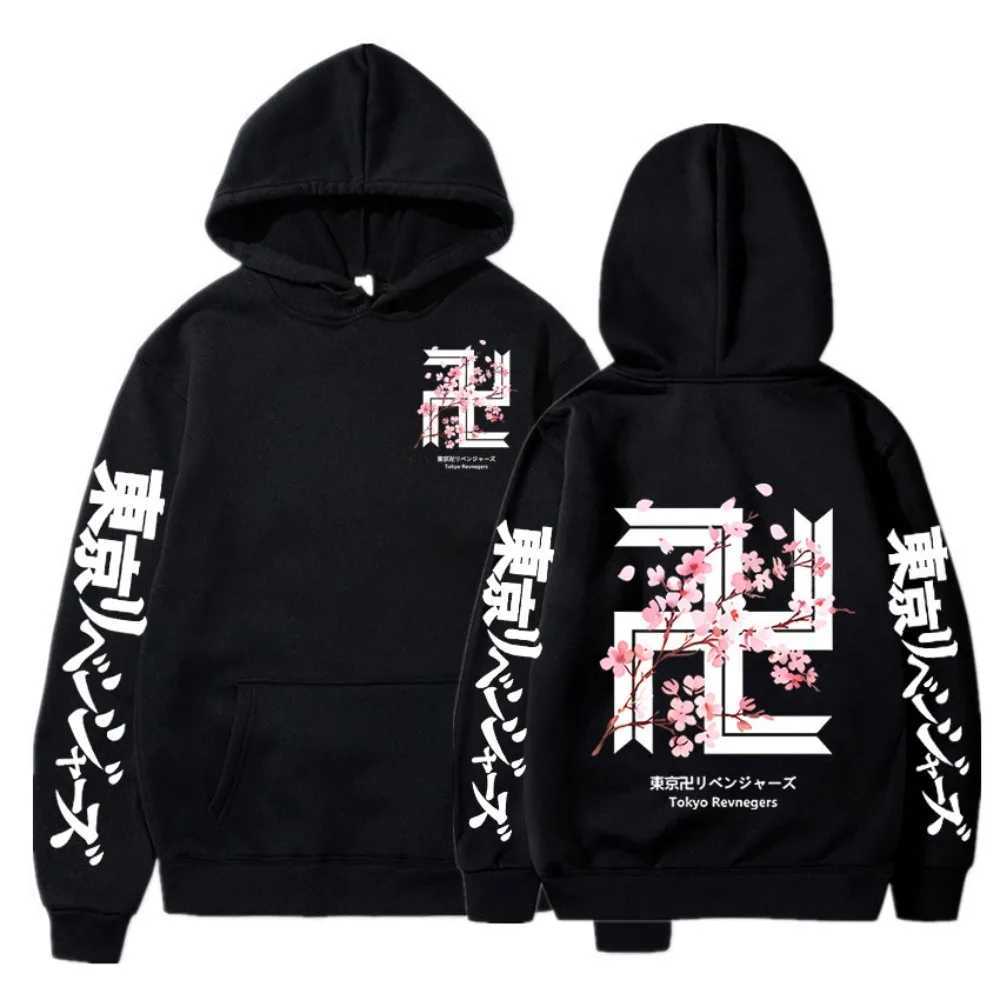 Japan Anime Tokyo Revengers Cherry Blossom Graphics Hoodies Tokyo Gang Sweatshirts Cozy Tops Pullovers Unisex Clothes TopsXJ251205