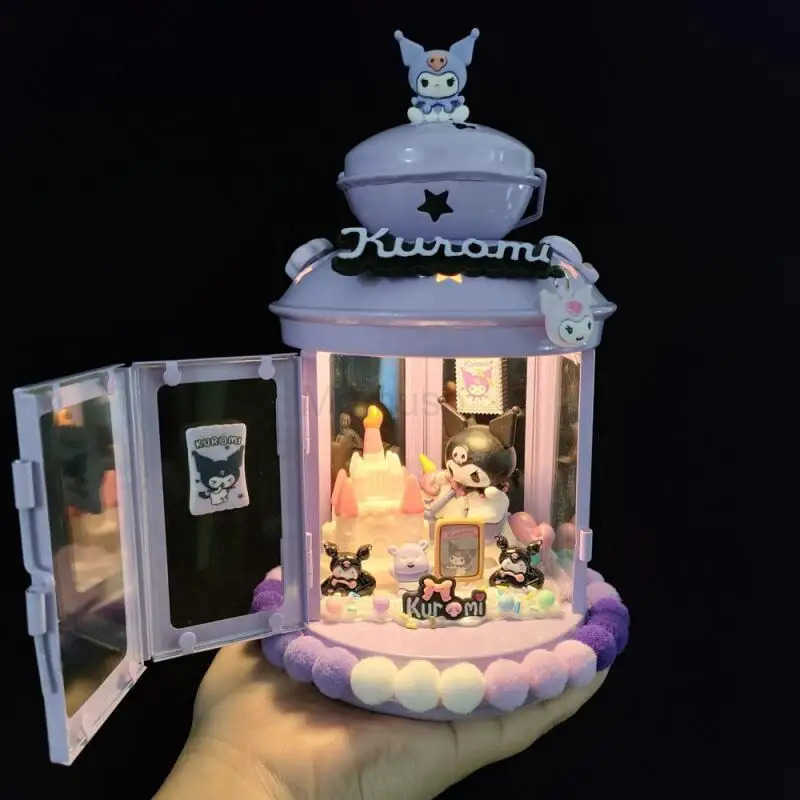 Sanrio Kawaii Night Light Hello Kitty Kuromi Hot DIY Table Lamp Cute New Desktop Toy Decor Ornament Birthday Xmas Girls Gift H251205