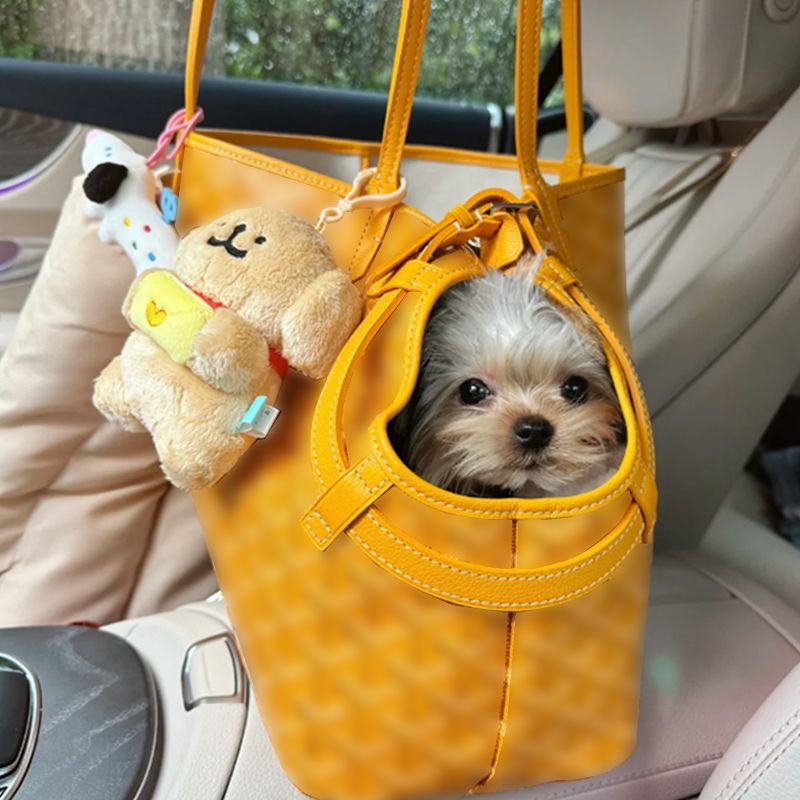 Designer beach bag, casual pet travel tote bag, can be used for shopping, portable outdoor bag for pet supplies.