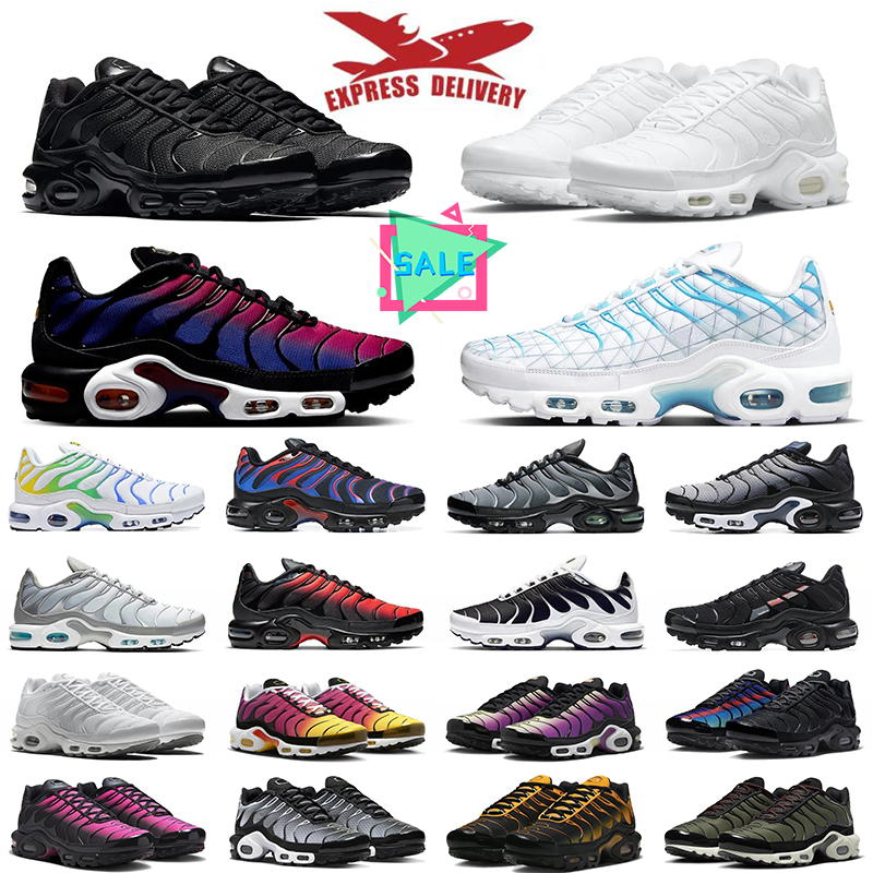 Designer tn Running Shoes Mens Trainers tn Dark Obsidian Black Reflective Silver Light Lemon Twist Black Opti Yellow Sunset Mens Trainers Sneakers 40-46