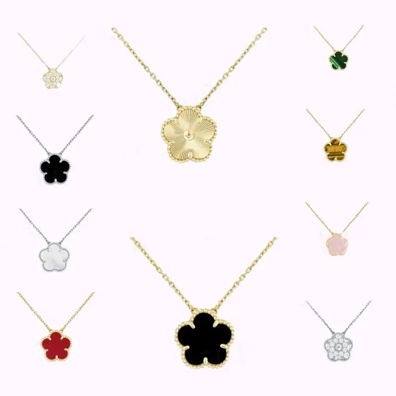 Classic Clover Necklace Pendant Pearl Mother silver Plated 18K Gold Womens Valentines Day Engagement leaf designer Choker Necklaces luxury Jewelry