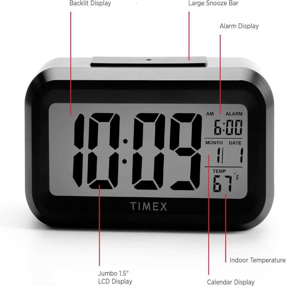 Led Digital Alarm Clock Backlight Data Times Calendar Desktop Multi-function Electronic Bedroom Decoration Desk Decorations Wall M251205 - view 6
