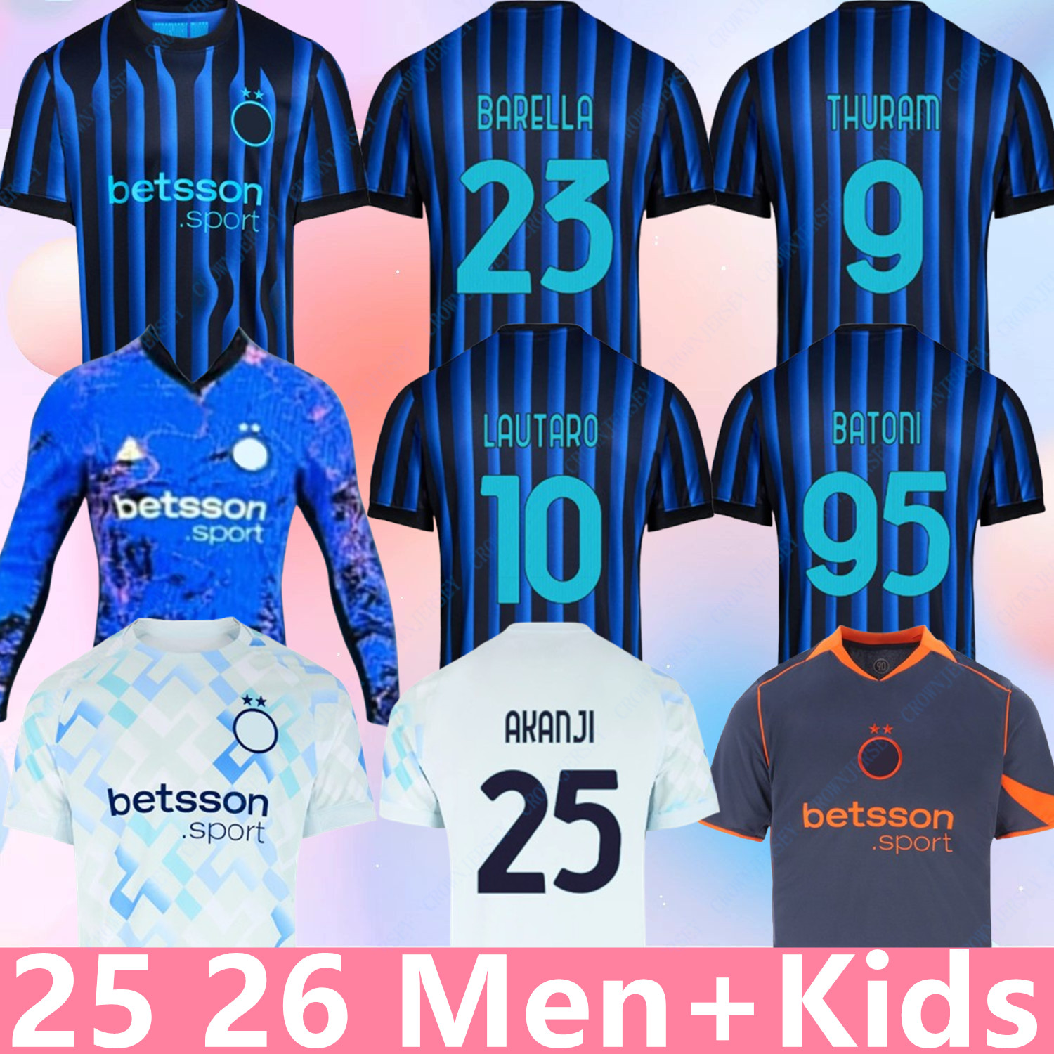 2025 2026 LAUTARO BARELLA INtErS Milanes soccer jerseys TAREMI CORREA THURAM ASLLANI ARNAUTOVIC DIMARCO DUMFRIES BROZOVIC football shirt uniforms men kids kit