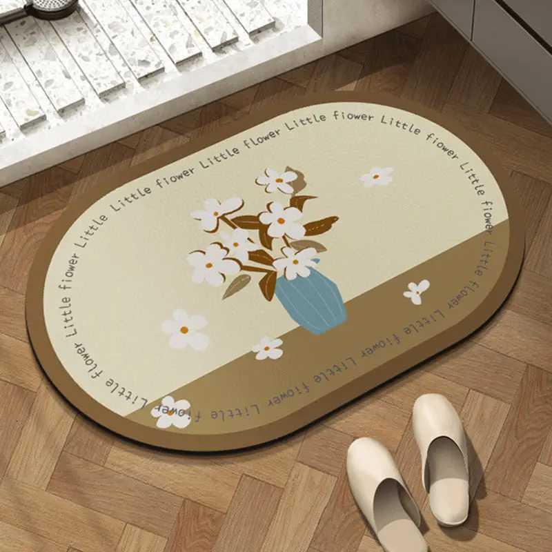 Bathroom absorbent pad absorbent anti slip pad household bathroom quick drying diatomaceous earth floor mat H251205