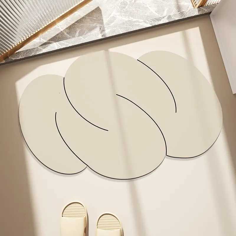 Floor mat diatomaceous earth fast drying anti fouling bathroom specific absorbent simple and fresh suitable for home use H251205