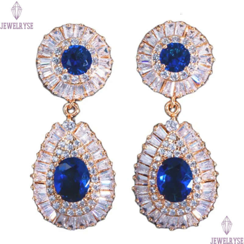 Charm Multicolor Drop Earring Designer for Woman Party Green Red AAA Cubic Zirconia South American Copper Long Womens Diamond Wed Engagement Earrings 