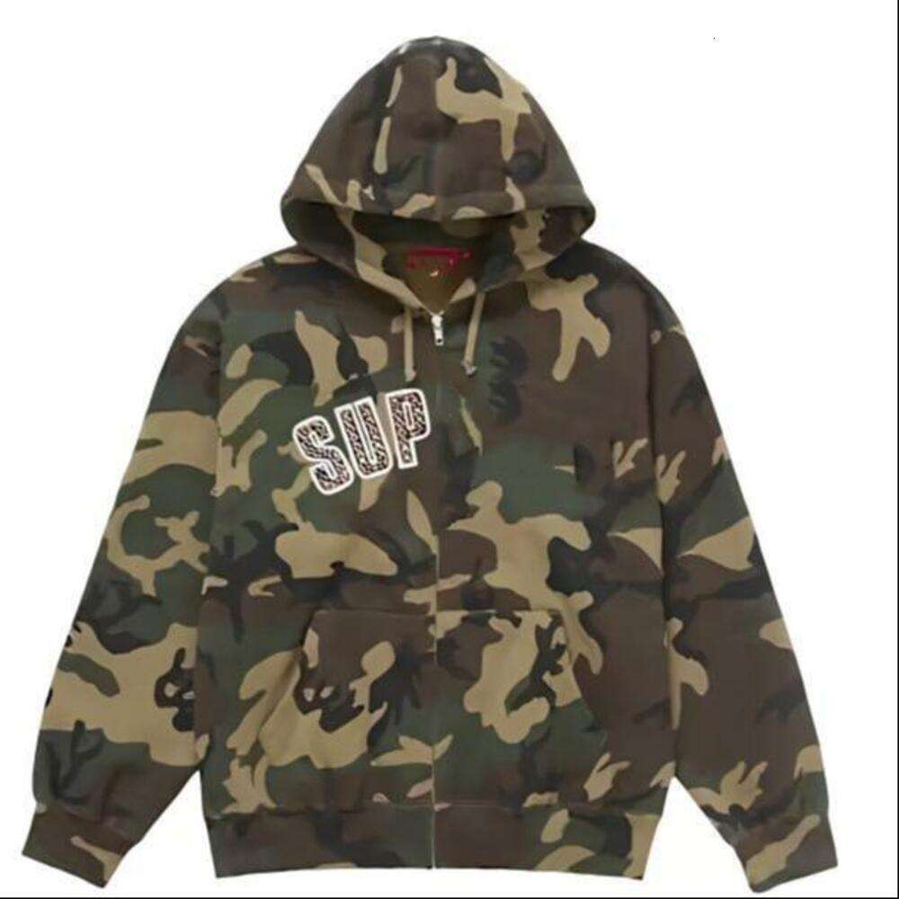 New Supremely Jacket Hoodie Designer Men's Hoodie T Shirt Designer Jackets Tracksuit Casual Hoodies Cotton Olive Drab Coat Mens Street Super Puff Brand Hoodie 7D2