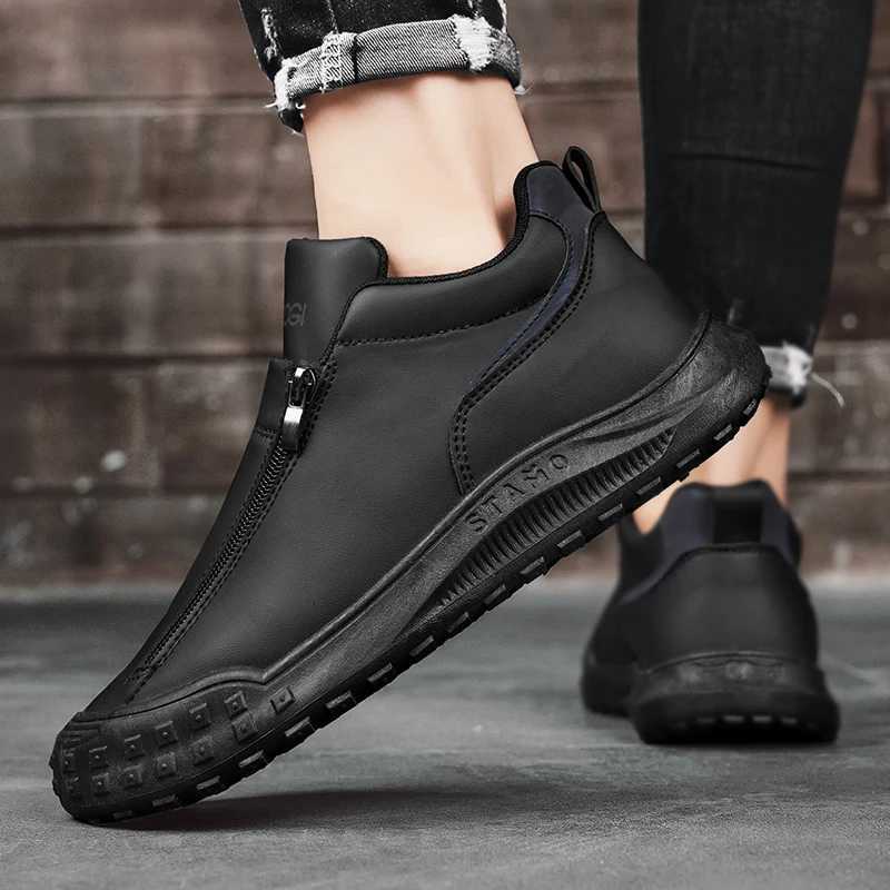 Designer Leather Mens Casual Shoes Luxury Comfort Running Sneakers Outdoor Lightweight Men Ankle Boots Anti Slip Walking Shoes W251205
