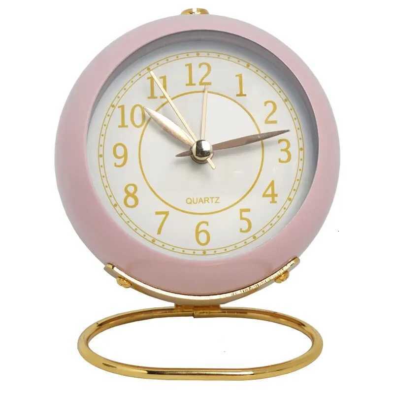 European Style Metal Clock Creative Silent Childrens Electronic Aarm Clock Minimalist Living Room Bedroom Student Luminous M251205 - view 5