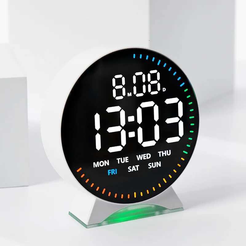 Personalized Jumping Seconds Display Electronic LED Alarm Clock Desktop Ambient Light Decor USB Table Clock with Auto Dimmming M251205 - view 5