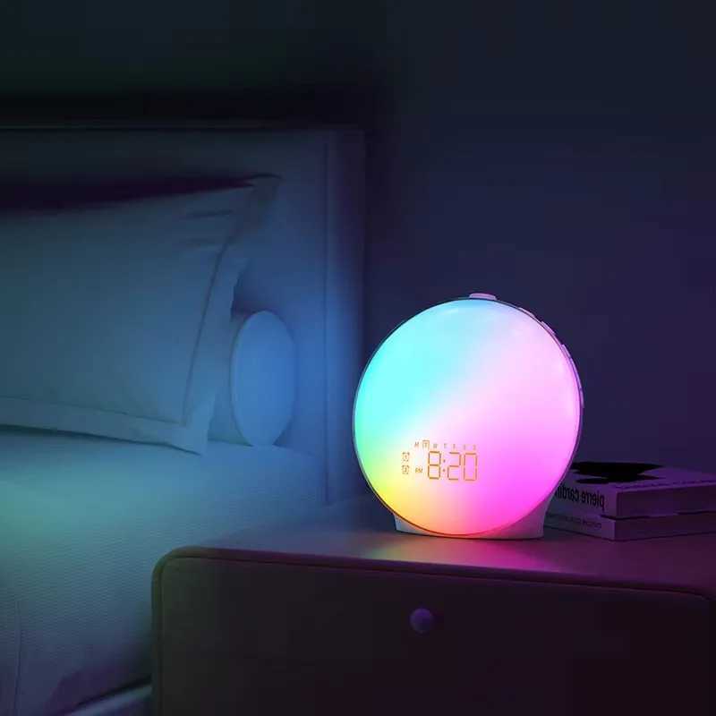 Wake Up Light Sunrise Alarm Clock with Night Light FM Radio Natural Sounds Desk Clock for Heavy Sleepers Bedroom Sleep Aid M251205 - view 5